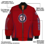 custom washington nationals chevron arrow red bomber jacket best selling