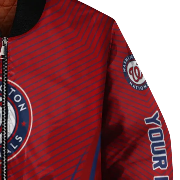 custom washington nationals chevron arrow red bomber jacket premium grade