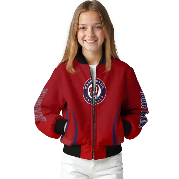 custom washington nationals chevron arrow red bomber jacket top rated