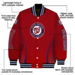 custom washington nationals chevron arrow red varsity jacket best selling