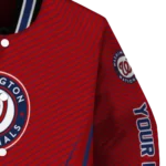 custom washington nationals chevron arrow red varsity jacket best selling