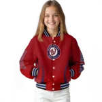 custom washington nationals chevron arrow red varsity jacket best selling