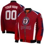 custom washington nationals hexagon grid red bomber jacket best selling