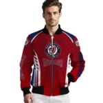 custom washington nationals hexagon grid red bomber jacket best selling