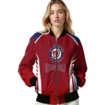 custom washington nationals hexagon grid red bomber jacket best selling