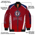 custom washington nationals hexagon grid red bomber jacket best selling
