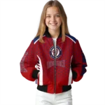 custom washington nationals hexagon grid red bomber jacket best selling