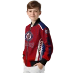 custom washington nationals hexagon grid red bomber jacket best selling