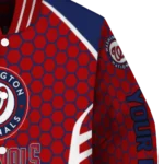custom washington nationals hexagon grid red varsity jacket best selling