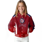 custom washington nationals hexagon grid red varsity jacket best selling