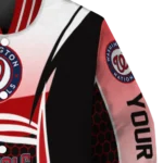 custom washington nationals mesh effect red black varsity jacket best selling