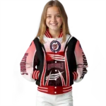 custom washington nationals mesh effect red black varsity jacket best selling