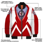custom washington nationals v stripes red white bomber jacket best selling