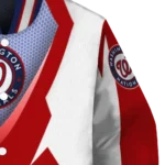 custom washington nationals v stripes red white varsity jacket best selling