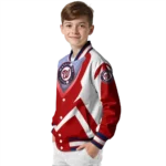 custom washington nationals v stripes red white varsity jacket best selling