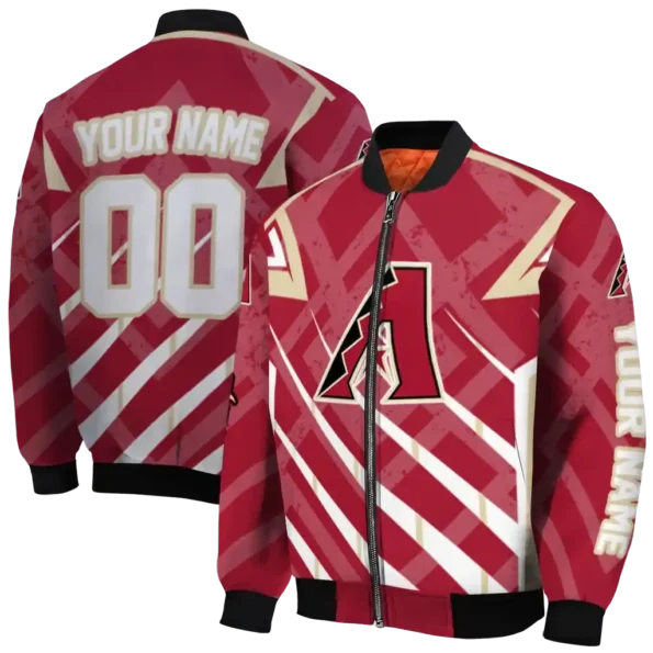 customized arizona diamondbacks chevron angles red bomber jacket fashion forward.webp