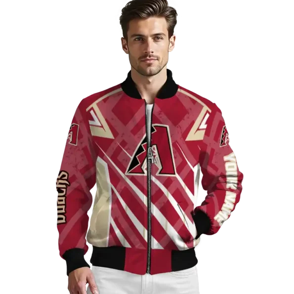 customized arizona diamondbacks chevron angles red bomber jacket high quality.webp