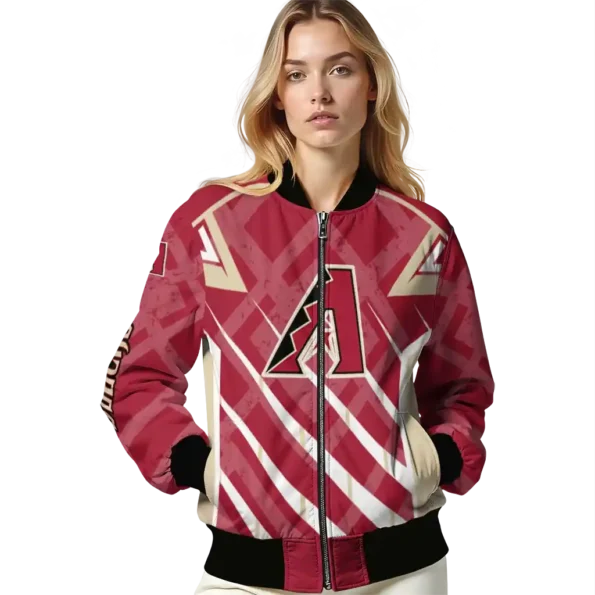 customized arizona diamondbacks chevron angles red bomber jacket latest model.webp