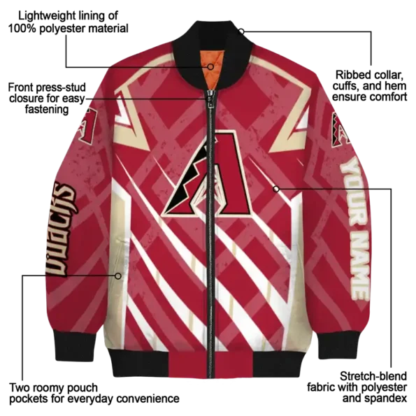 customized arizona diamondbacks chevron angles red bomber jacket new arrival.webp