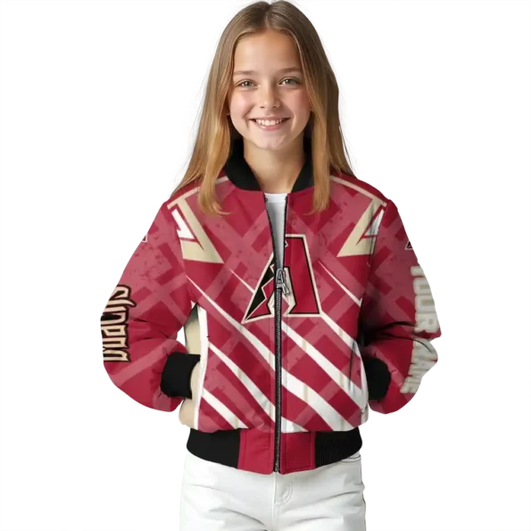 customized arizona diamondbacks chevron angles red bomber jacket top rated.webp