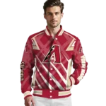 customized arizona diamondbacks chevron angles red varsity jacket best selling