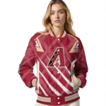 customized arizona diamondbacks chevron angles red varsity jacket best selling