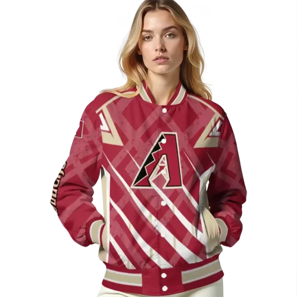 customized arizona diamondbacks chevron angles red varsity jacket latest model