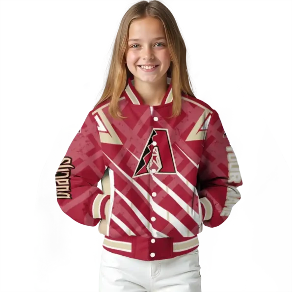 customized arizona diamondbacks chevron angles red varsity jacket top rated
