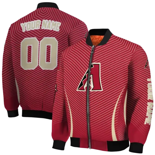 customized arizona diamondbacks chevron arrow red bomber jacket fashion forward.webp