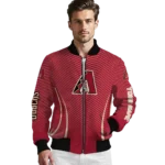 customized arizona diamondbacks chevron arrow red bomber jacket best selling.webp