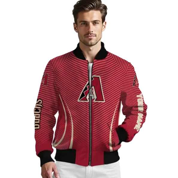customized arizona diamondbacks chevron arrow red bomber jacket high quality.webp