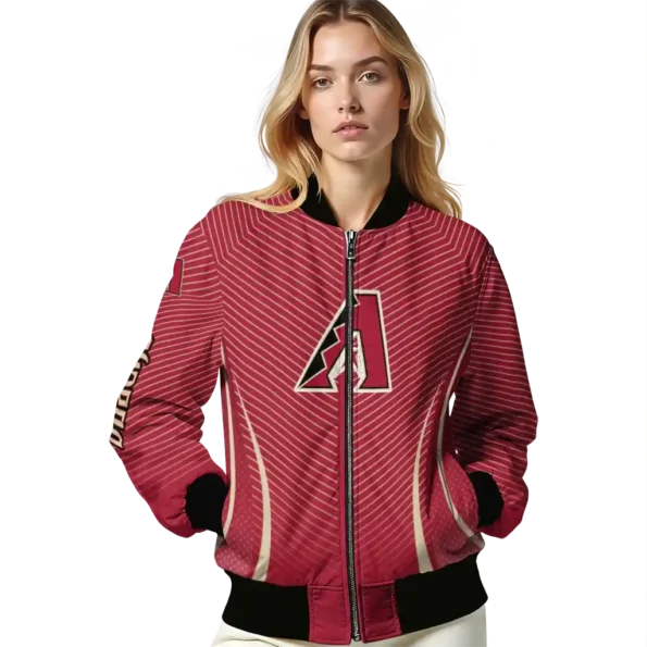 customized arizona diamondbacks chevron arrow red bomber jacket latest model.webp