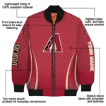 customized arizona diamondbacks chevron arrow red bomber jacket best selling.webp