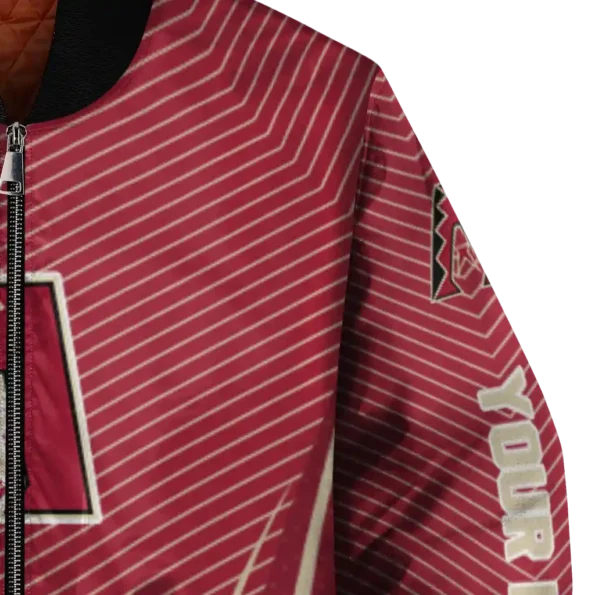 customized arizona diamondbacks chevron arrow red bomber jacket premium grade.webp