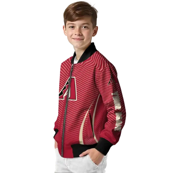 customized arizona diamondbacks chevron arrow red bomber jacket trendy.webp