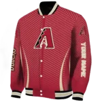 customized arizona diamondbacks chevron arrow red varsity jacket best selling