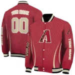 customized arizona diamondbacks chevron arrow red varsity jacket best selling
