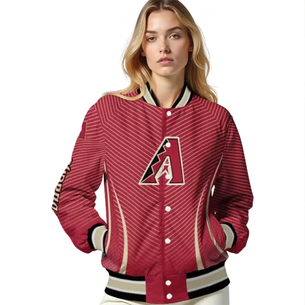 customized arizona diamondbacks chevron arrow red varsity jacket latest model