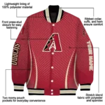 customized arizona diamondbacks chevron arrow red varsity jacket best selling
