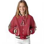 customized arizona diamondbacks chevron arrow red varsity jacket best selling