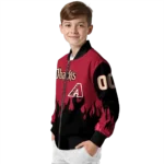 customized arizona diamondbacks flame border red black bomber jacket best selling.webp