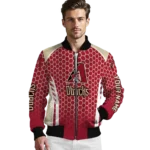 customized arizona diamondbacks hexagon grid red bomber jacket best selling.webp