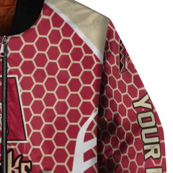 customized arizona diamondbacks hexagon grid red bomber jacket premium grade.webp