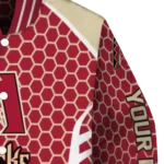 customized arizona diamondbacks hexagon grid red varsity jacket best selling