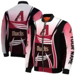 customized arizona diamondbacks mesh effect red black bomber jacket best selling.webp