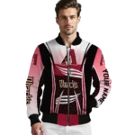 customized arizona diamondbacks mesh effect red black bomber jacket best selling.webp