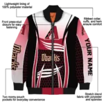 customized arizona diamondbacks mesh effect red black bomber jacket best selling.webp