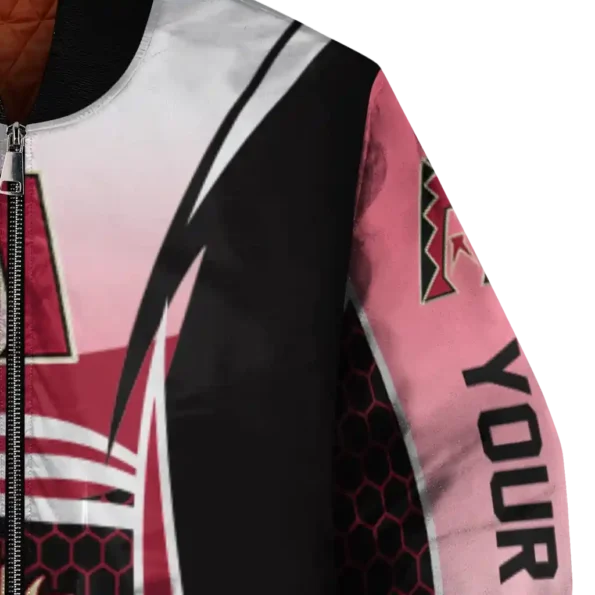 customized arizona diamondbacks mesh effect red black bomber jacket premium grade.webp