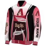 customized arizona diamondbacks mesh effect red black varsity jacket best selling