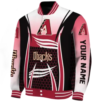 customized arizona diamondbacks mesh effect red black varsity jacket best selling